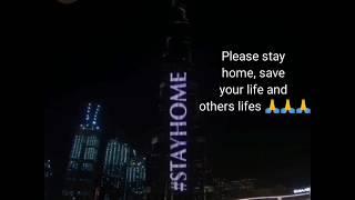 A Message from burj Khalifa to stay home | #sajid