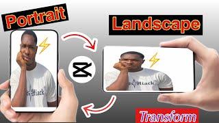 Change PORTRAIT Video To LANDSCAPE On CapCut Using iPhone or an Android