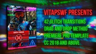 42 Digital Glitch Transition Pack Premiere Pro Templates