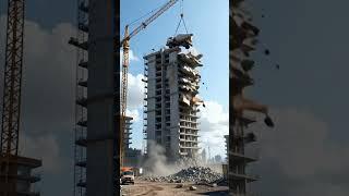 Catastrophic Crane Fail: Truck vs Skyscraper