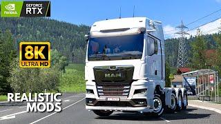 Ets2 8K Graphics | Realistic Mods [RTX 3090] PC Gameplay at Night