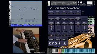 Tenor Saxophone sample library for NI Kontakt. Articulations and Keyswitches. VST plugin.