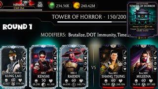 Meet BOSS MK1 Mileena | Tower of Horror Boss Battle 110, 130 & 150 Fight + Reward MK Mobile 2024