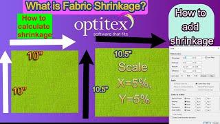 How to calculate and add shrinkage in optitex pds and marker.