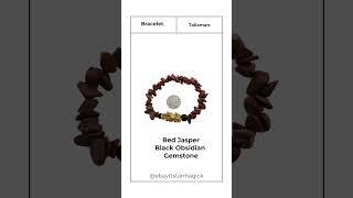 Feng Shui Red Jasper Obsidian WEALTH LUCK  PROTECTION HEALTH Bracelet.#jewelry