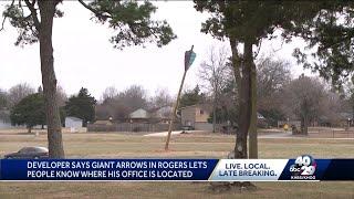 What are those giant arrows in Rogers?