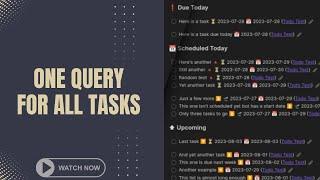 The Only Task Management Query You Need For Obsidian