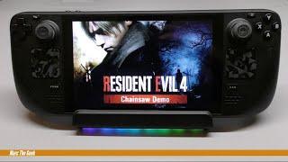 Resident Evil 4 Chainsaw Demo Steam Deck Gameplay