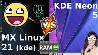 MX Linux 21 (kde) vs KDE Neon 5: Look and Feel