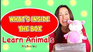 Learn Farm Animals Guessing Game for Children Kids Nursery Rhyme What's Inside the Box Patty Shukla