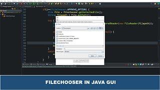 Java GUI Tutorial #58 - Create a FileChooser Using JFileChooser In Java GUI Swing