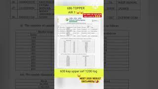 neet 2025 result declared  latest news topper 686marks| low cutoff #breakingnews #nta #neet #result