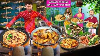 Nalli Paya Paratha Street Food Cooking Recipe by Adivasi Hindi Kahaniya Hindi Stories Moral Stories