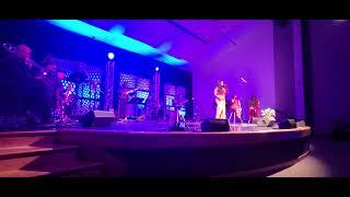Curtis Mayfield Tribute Ensemble sings "Look Into Your Heart" at Harmony Hall.
