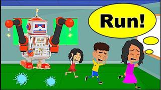 Robot Goes Wild | Funny English Story | Vivian English