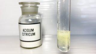 Химические реакции с ЛИМОННОЙ КИСЛОТОЙ. Chemical reactions with CITRIC ACID. Опыты по химии