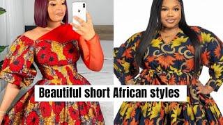 LATEST FASHIONABLE DESIGNS OF SHORT AFRICAN GOWN STYLES FOR OFFICE AND CASUAL USE