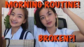 MY SCHOOL MORNING ROUTINE! + BAKIT SHORT HAIR? BROKEN? | Dey Villafuerte