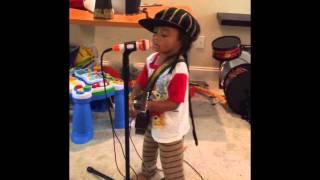 Myles Kingston Sadler age 2 1/2 sings Bob Marley mix