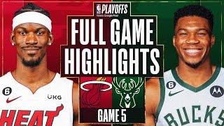 #8 HEAT at #1 BUCKS | FULL GAME 5 HIGHLIGHTS | April 26, 2023