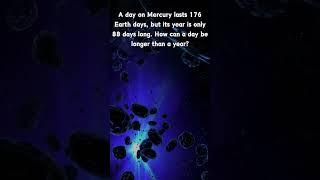 How Can Mercury’s Day Be Longer Than Its Year? 🪐⏳ #SolarSystem #Space #Science #shorts #viral