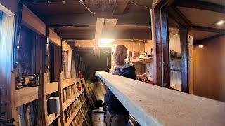 Ep 232   The Biggest Piece Gets Fitted To The Boat (With A Struggle!)