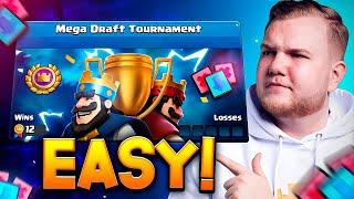 100% WINRATE IN MEGA DRAFT TOURNAMENT! - Clash Royale