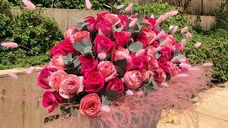 #tutorial  Customize Rose.. pucia and peach Rose with dry #floraldesigner Vlog Available at Tsg