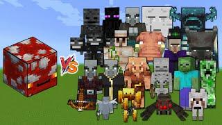 REDSTONE CUBE vs All Mobs in Minecraft (Minecraft Dungeons)