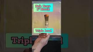 Bob Ross 1 inch brush Triple load epic happy tree #bobross #shortsart