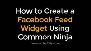 How to Create a Facebook Feed Widget using Common Ninja