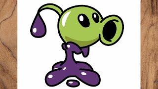 How to draw Goo Peashooter | Plants vs Zombies 2 pvz step by step