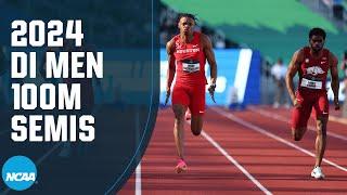 All 3 men's 100-meter semifinals | 2024 NCAA track championship