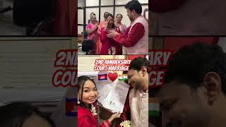 ️ 2nd Anniversary of Court Marriage #shortviral #couple #marriage