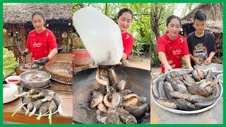 "Fresh Water Fish, Tiny shrimp" Mommy Chef Sros cook fish, tiny shrimp recipe - Cooking with Sros