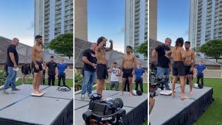 Amir Naser weighed in and ready to scrap tomorrow at Titan FC in Miami, Florida 