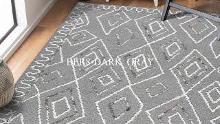 Begin with the Attractive Hand-Hooked Rug Collection for Your Home | BER8 DARK GRAY