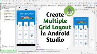 Multiple Grid Layout and CardView  Layout in Android Studio