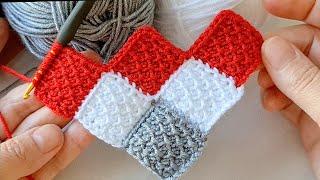 VERY EASY SUPER TUNİSİAN KNİTTİNG CROCHET BEYBİ BLANKET