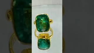 18K Gold Emerald Ring | Natural Emerald Ring | Buy Panna Ring | Buy Emerald Ring