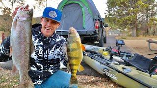 Catch Cook and Camp HIGH Mountain Reservoir! JUMBO PERCH! (Personal Best)