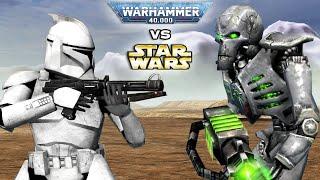 STAR WARS vs WARHAMMER 40K: Clone Troopers vs Necrons - Men of War: Assault Squad 2