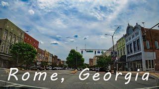 Driving Throughout Rome, Georgia - Tour - 4K