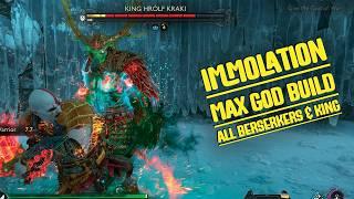 Max Immolation God Build  All Berserkers And King | God Of War Ragnarok | 4K