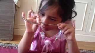 6 year old bends fork with her MIND!  Amazing  --- Dorothy Hagen