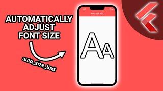 Flutter - Automatically Adjust Font Size  (auto_size_text) #Flutter #AppDevelopment #Web