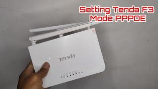 Cara Setting Router Tenda F3 Mode PPPoE