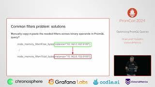 Optimizing PromQL Queries - Aliaksandr Valialkin - PromCon 2024 Lightning Talk