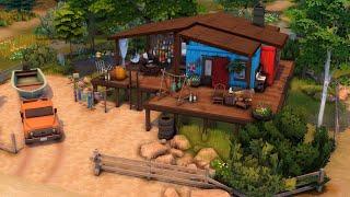 Tiny fishermans shack / The Sims 4 Speed Build + CC links