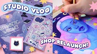  STUDIO VLOG  shop relaunch, dealing with stress & a lot of chatting